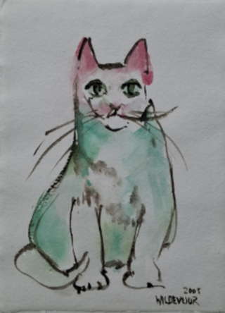 Japanse aquarel, Maya Wildevuur, Poes, 2005